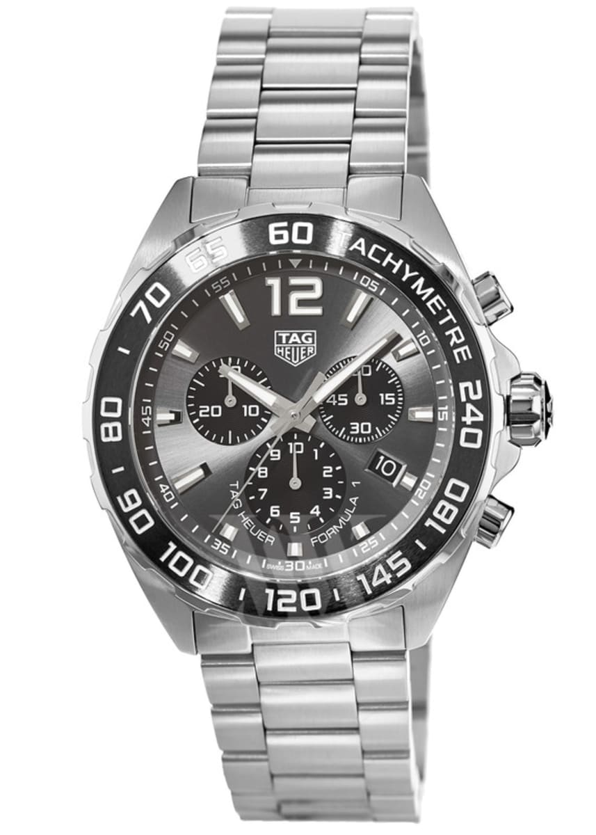 Tag Heuer Formula 1 Anthracite Dial Silver Steel Strap Watch for Men - CAZ1011.BA0842