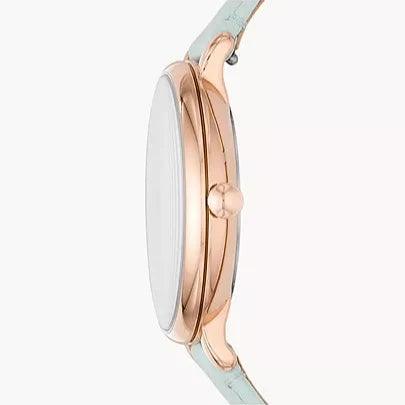 Fossil Jacqueline Multi Colored Dial Blue Leather Strap Watch for Women - ES4813