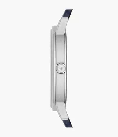 Emporio Armani Kappa Quartz Blue Dial Blue Leather Strap Watch For Women - AR11012