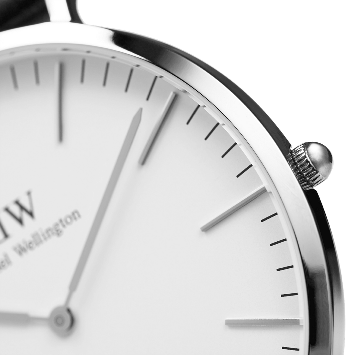 Daniel Wellington Classic Reading White Dial Black Leather Strap Watch For Women - DW00100058