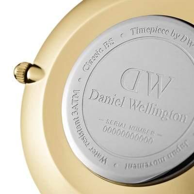 Daniel Wellington Classic Petite Black Dial Gold Mesh Bracelet Watch For Women - DW00100347