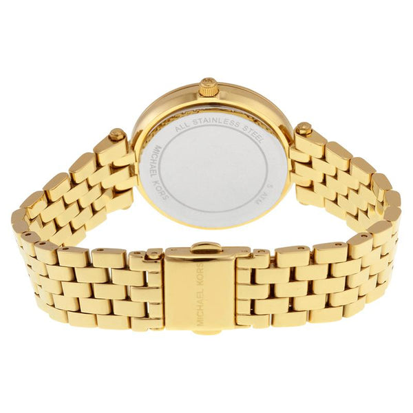 Michael Kors Darci Pink Dial Gold Steel Strap Watch for Women - MK3444