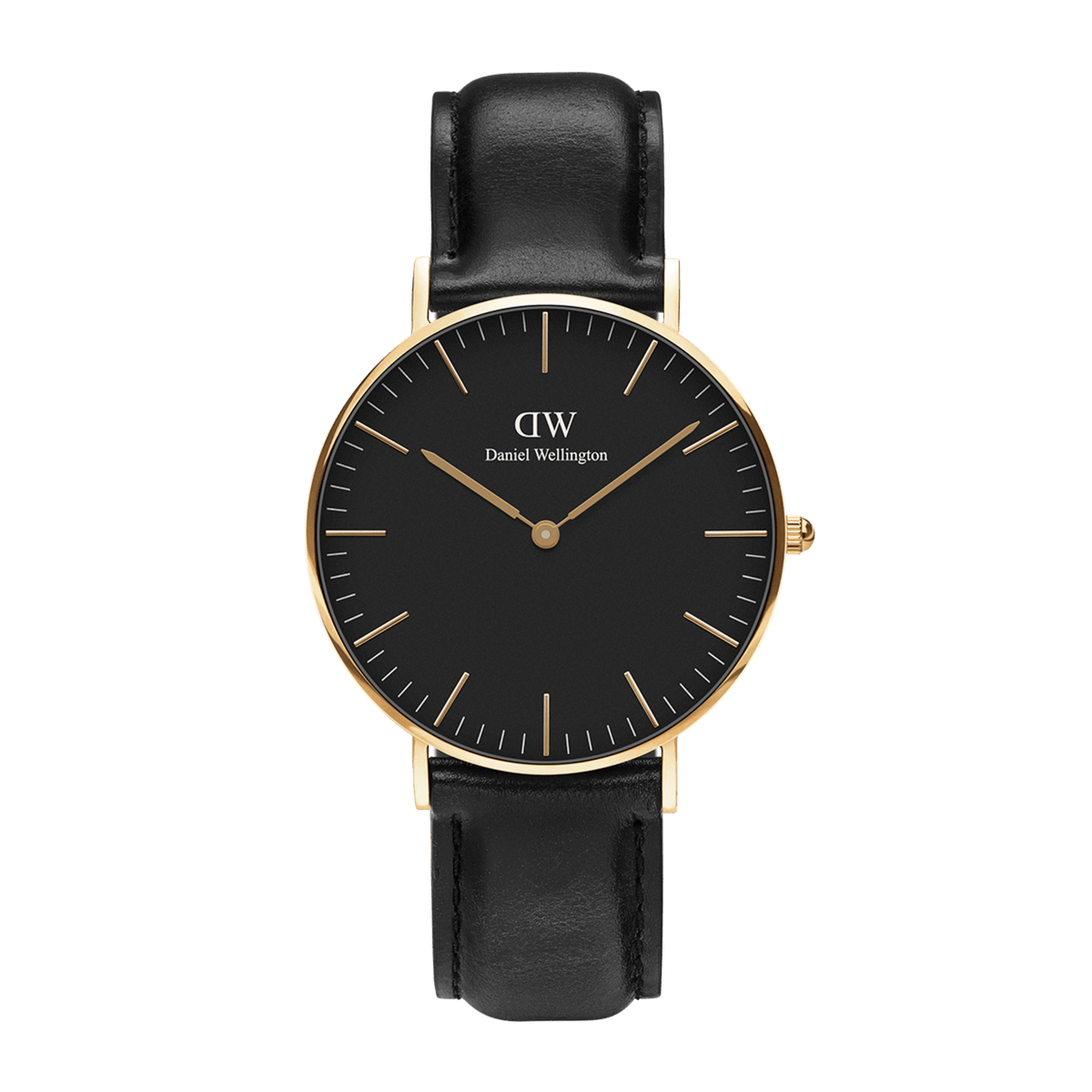 Daniel Wellington Classic Reading Black Dial Black Leather Strap Watch For Men - DW00100129