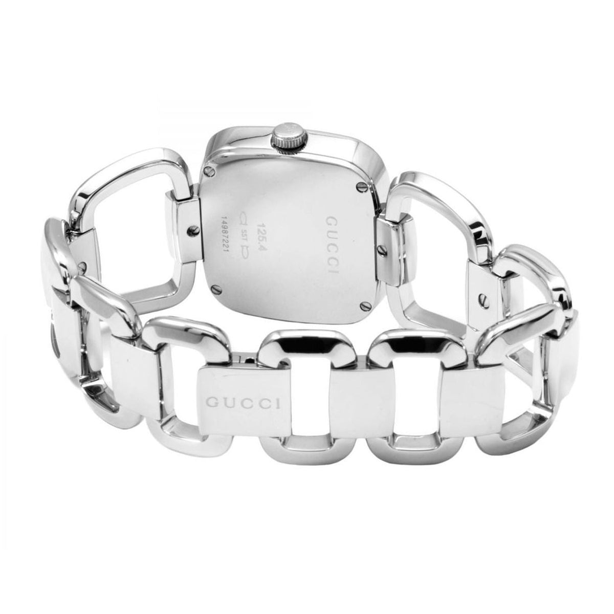 Gucci G-Class Mother of Pearl Dial Silver Steel Strap Watch For Women - YA125404