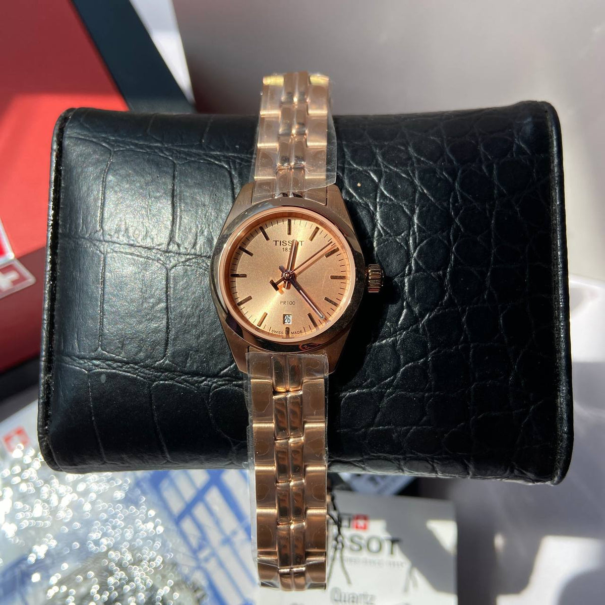 Tissot T Classic PR 100 Donna Rose Gold Lady Small Watch For Women - T101.010.33.451.00