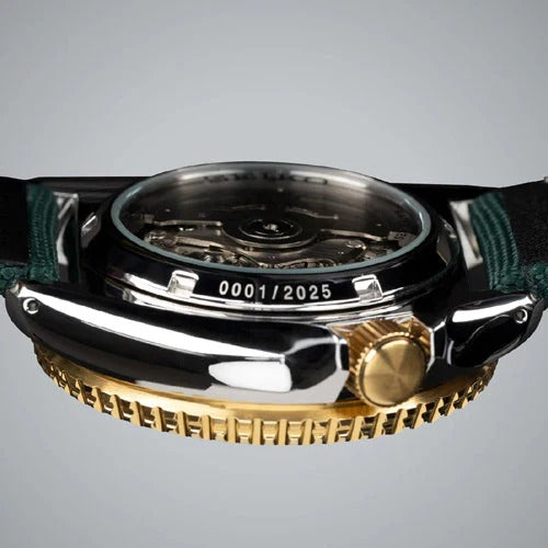 Seiko 5 Sports Forest Green Sunrise Limited Edition Green Dial Silver Steel Strap Watch for Men - SSK050K1
