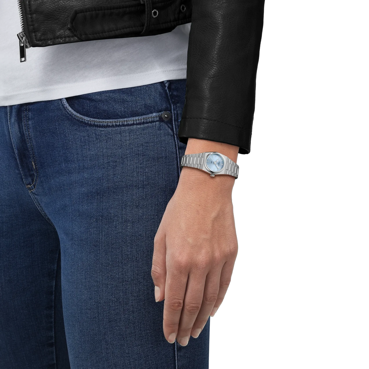 Tissot PRX Quartz Mother of Pearl Dial Silver Steel Strap Watch for Women - T137.010.11.111.00