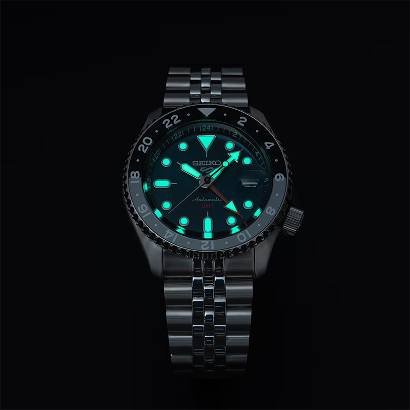 Seiko 5 Sports SKX Racers Heritage Velocity Blue Dial Silver Steel Strap Watch for Men - SSK045K1