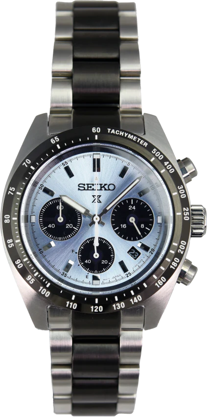 Seiko Prospex Speedtimer Solar Chronograph Limited Edition Blue Dial Two Tone Steel Strap Watch for Men - SSC909