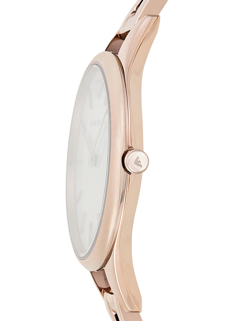 Emporio Armani Aurora Rose Gold Dial Rose Gold Steel Strap Watch for Women - AR11055