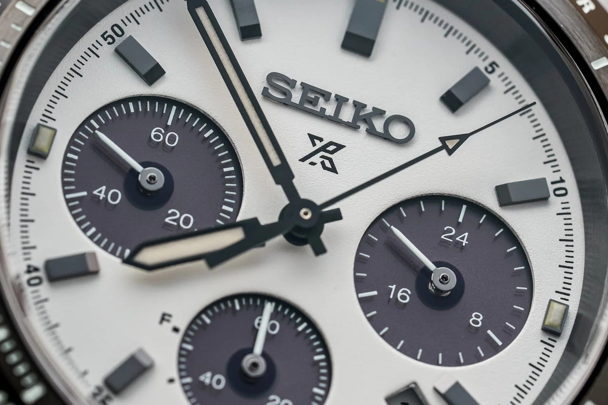 Seiko Prospex Speedtimer Solar Chronograph White Dial Silver Steel Strap Watch for Men - SSC813