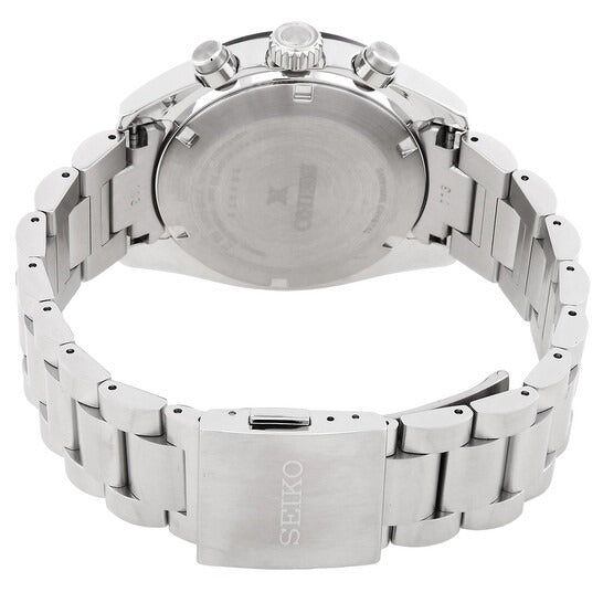 Seiko Prospex Speedtimer Solar Chronograph Gold Dial Silver Steel Strap Watch for Men - SSC817