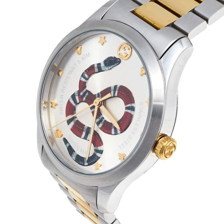 Gucci G Timeless Quartz Stainless Steel Silver Dial 27mm Watch For Women - YA126591