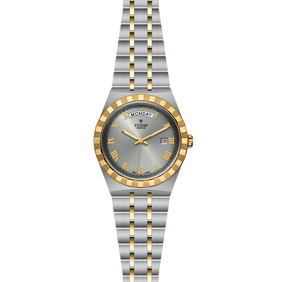 Tudor Royal Automatic Silver Dial Two Tone Steel Strap Watch for Men - M28603-0001