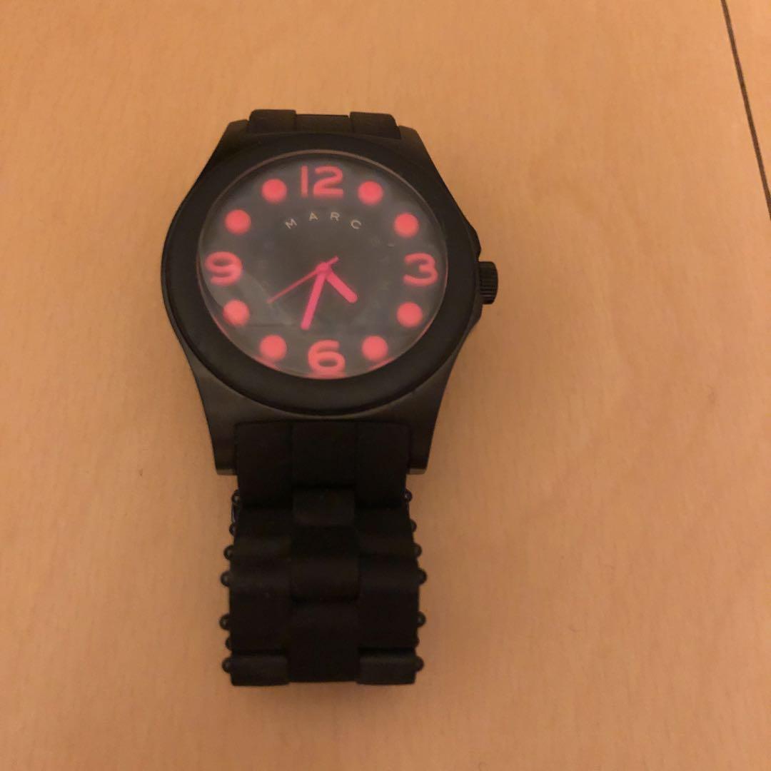 Marc Jacobs Pelly Black Dial Black Silicone Strap Watch for Women - MBM2543
