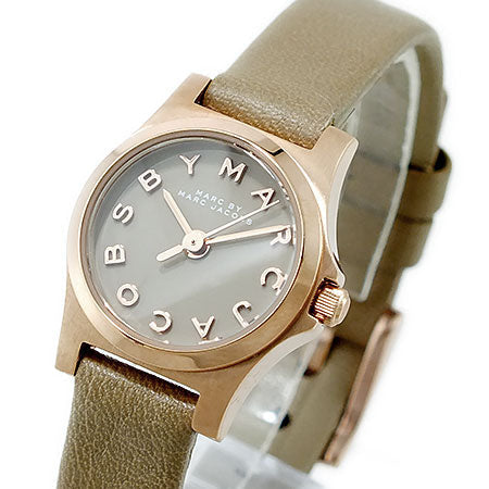 Marc Jacobs Henry Dinky Grey Dial Grey Leather Strap Watch for Women - MBM1239