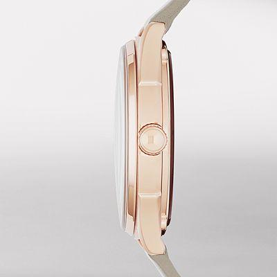 Marc Jacobs Tether Grey Dial Grey Leather Strap Watch for Women - MBM1375