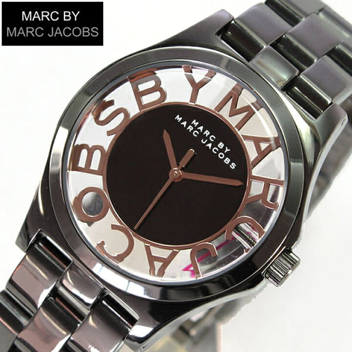 Marc Jacobs Henry Skeleton Black Dial Black Steel Strap Watch for Women - MBM3254