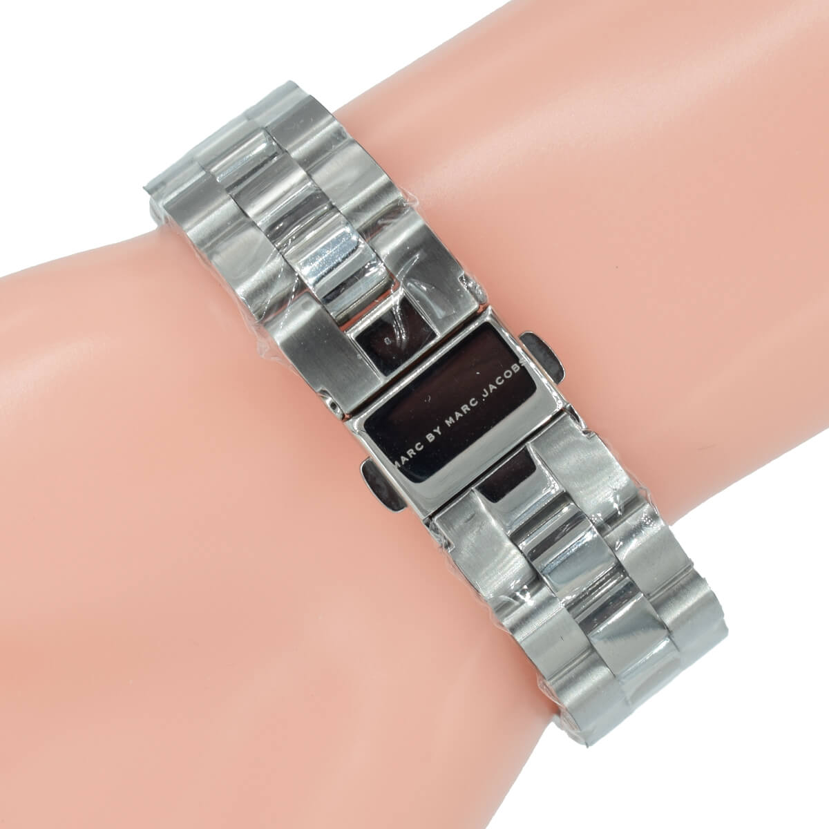 Marc Jacobs Henry Transparent Silver Dial Silver Steel Strap Watch for Women - MBM3337
