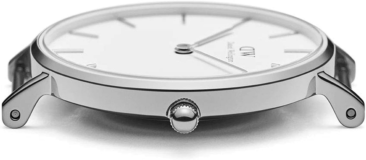 Daniel Wellington Classic Reading White Dial Black Leather Strap Watch For Men - DW00100028