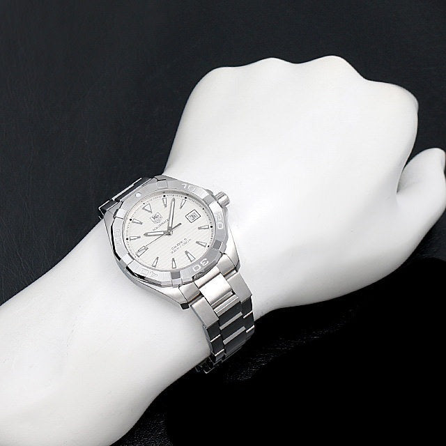 Tag Heuer Aquaracer Automatic White Dial Silver Steel Strap Watch for Men - WAY2111.BA0928