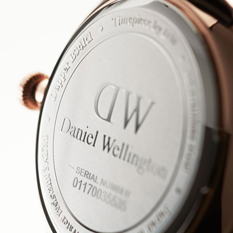 Daniel Wellington Dapper York White Dial Brown Leather Strap Watch For Women - DW00100093