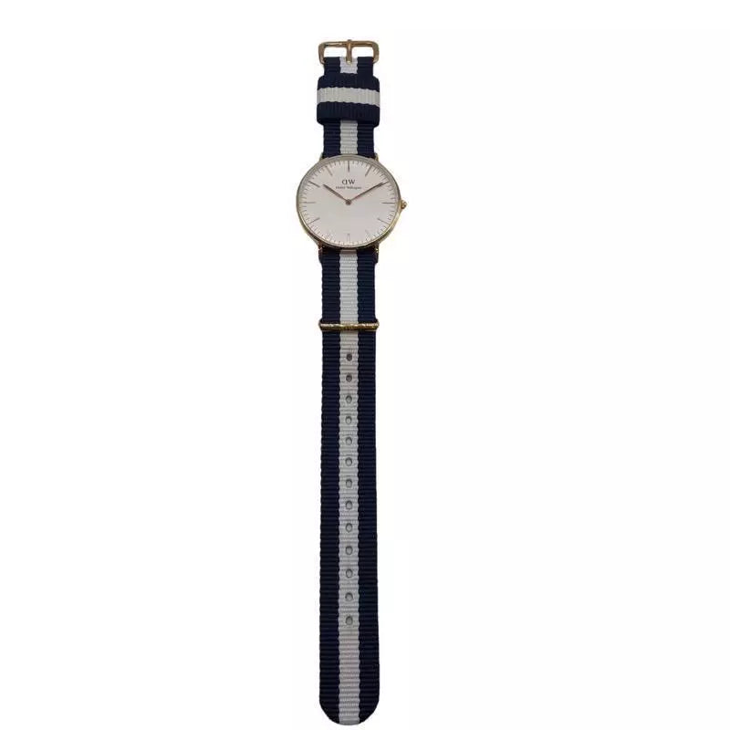Daniel Wellington Classic Glasgow White Dial Two Tone NATO Strap Watch For Women - DW00100031