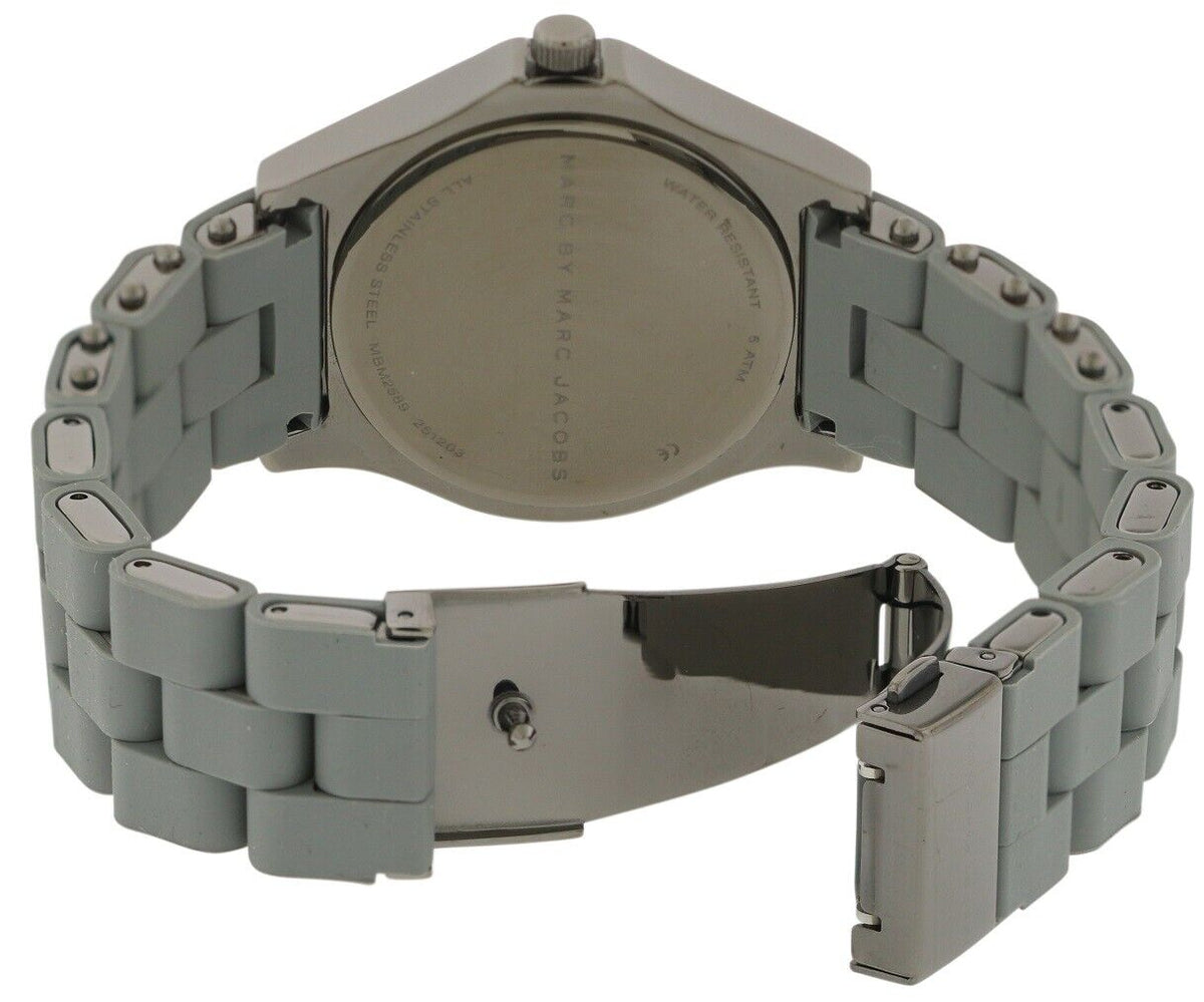 Marc Jacobs Pelly Grey Dial Grey Silicone Strap Watch for Women - MBM2589