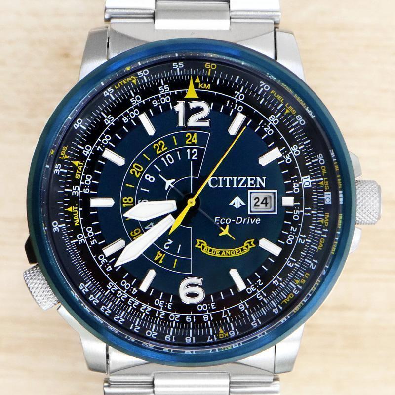 Citizen Promaster Nighthawk Eco Drive Navy Blue Dial Silver Steel Strap Watch For Men - BJ7006-56L