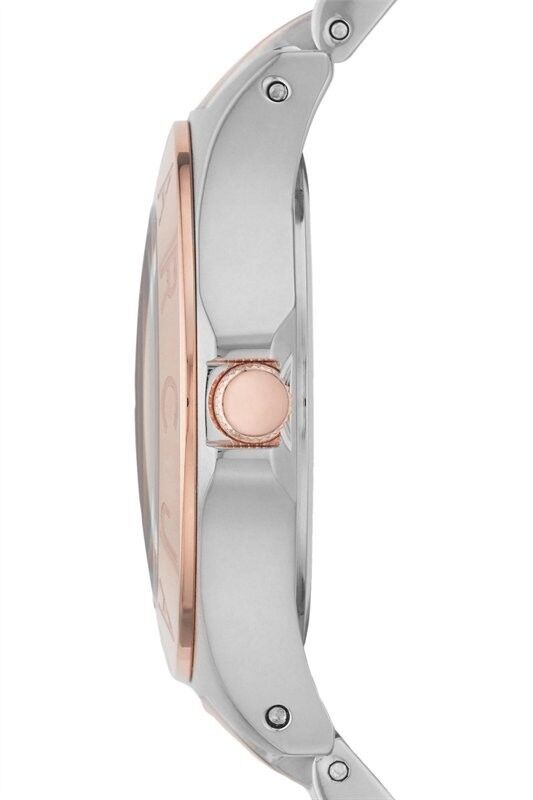 Marc Jacobs Blade Silver Dial Two Tone Steel Strap Watch for Women - MBM3129