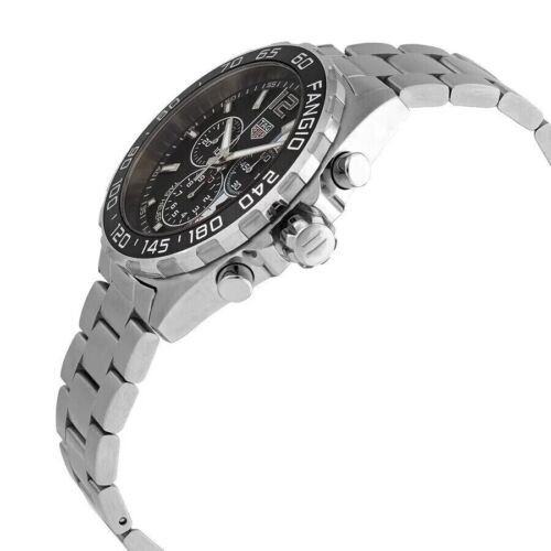 Tag Heuer Formula 1 Chronograph Black Dial Silver Steel Strap Watch for Men - CAZ101H.BA0842