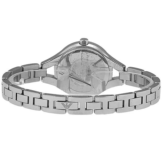 Emporio Armani Chiara Mother of Pearl Dial Silver Steel Strap Watch for Women - AR7425