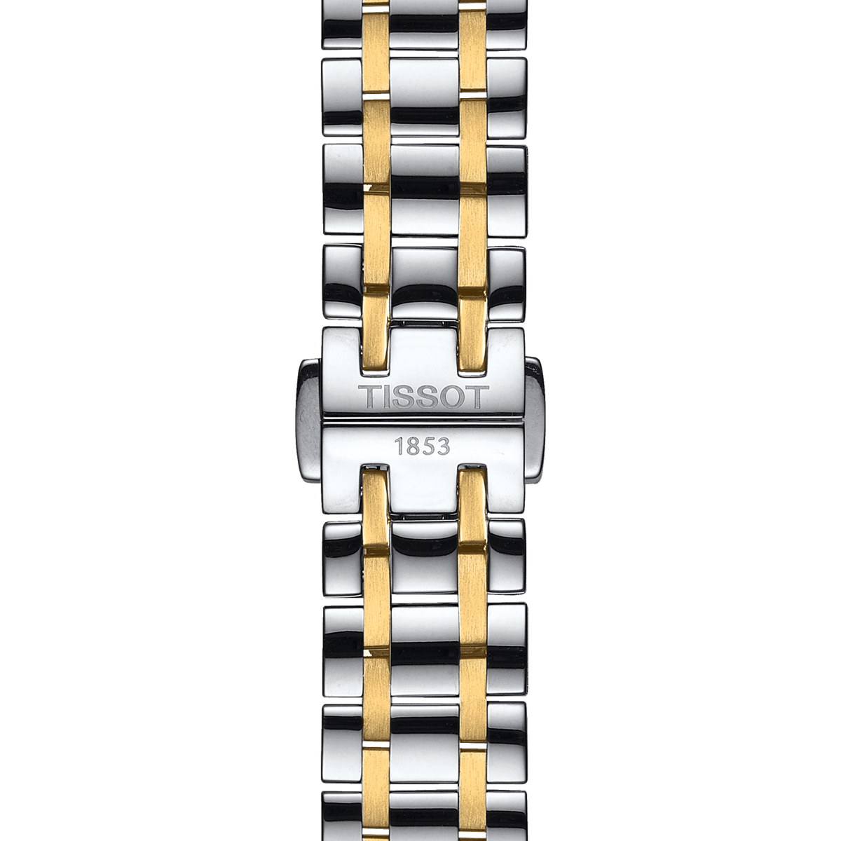Tissot Chemin Des Tourelles Powermatic 80 Lady Mother of Pearl White Dial Two Tone Steel Strap Watch For Women - T099.207.22.118.00