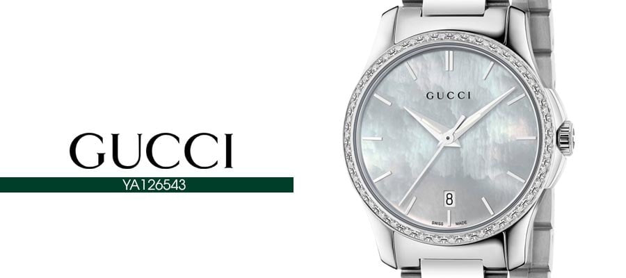 Gucci G Timeless Mother of Pearl Dial Silver Steel Strap Watch For Women - YA126543
