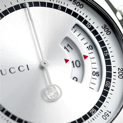 Gucci Grip Collection Quartz Silver Dial Silver Steel Strap Watch For Men - YA157302