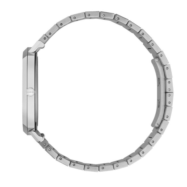 Gucci Grip Quartz Silver Dial Silver Steel Strap Watch For Women - YA157410